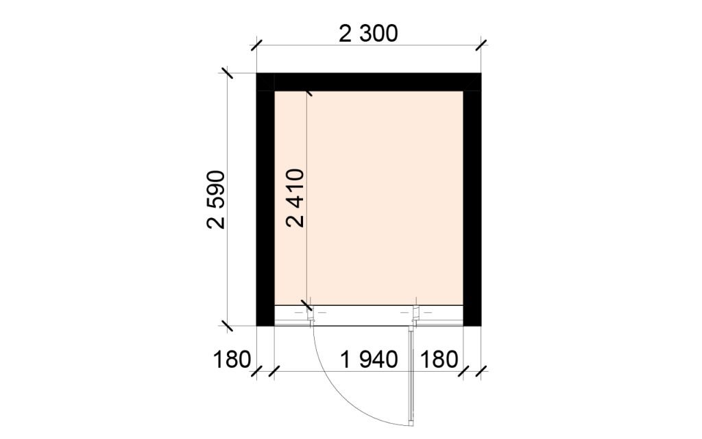Floorplan Garden Base model 2300х2590
